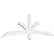 Ekena Millwork Davenport Architectural Grade PVC Gable Bracket, 84"W x 24 1/2"H x 2"D x 4"F, 7/12 Pitch GBP084X25X0204DAV00 - alternate 1